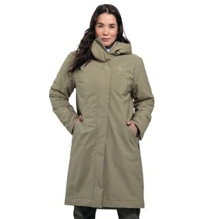 Parka zimowa Schöffel Urban Insulated Coat Style Gregale WMS (wodoodporna, oddychająca) ciemny beż damski