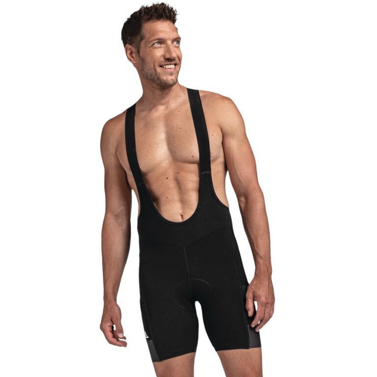 Spodnie szorty rowerowe Schöffel Skin Pants Solo Bib 4H (obcisłe, szybkoschnące) czarne męskie