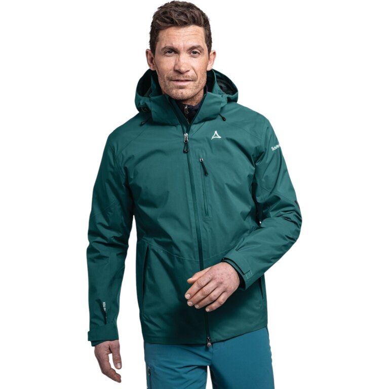 Schöffel Kurtka trekkingowa Gaschurn (2-warstwowa, wodoodporna i oddychająca) ciemnozielona Męska