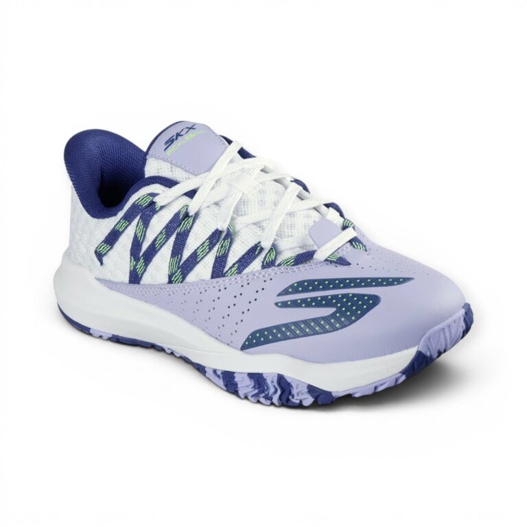 Skechers buty tenisowe Relaxed Fit Viper Court Rally Allcourt białe/fioletowe damskie