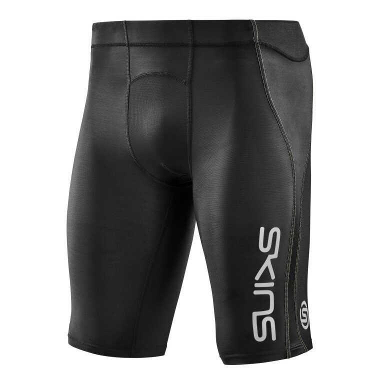 Skins Spodnie Funkcyjne 3-Series Half Tight 400 Krótkie (obcisłe) czarne/żółte Mężczyźni