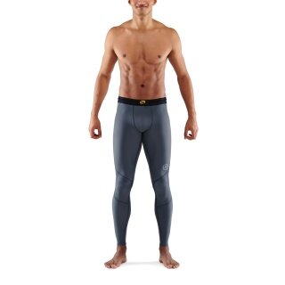 Skins Spodnie Funkcyjne 3-Series Tight Long (dopasowane) w kolorze węgla dla mężczyzn