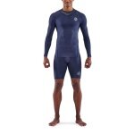 Skins Funkcjonalna bielizna termoaktywna Longsleeve 3-Series (dopasowana) granatowa męska