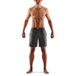Skins Spodenki biegowe 3-Series X-Fit Short (4-kierunkowy stretch) w kolorze węgla dla mężczyzn