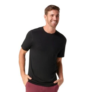 Smartwool T-shirt funkcjonalny Slim Fit (wchłaniający wilgoć, wełna merino) czarny męski