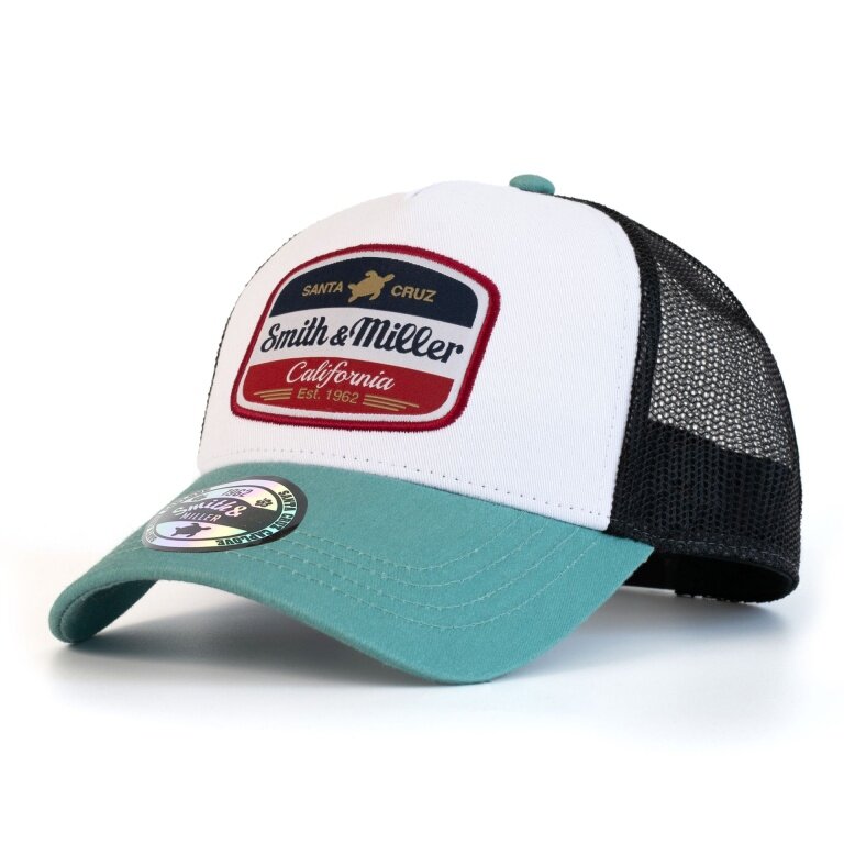 Czapka Smith&Miller Basecap Vicent Trucker biała/czarna/mint - 1 sztuka