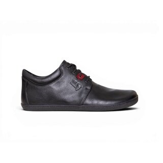 Sole Runner buty barfurowe sneakersy Narvi skórzane (szeroka przestrzeń na palce) czarne