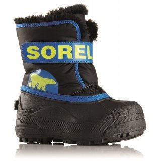 Sorel Snow Commander czarny/niebieski buty zimowe dziecięce