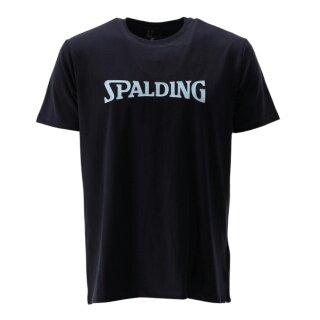 Spalding T-shirt rekreacyjne z logo SS23 (bawełna) granatowy męski