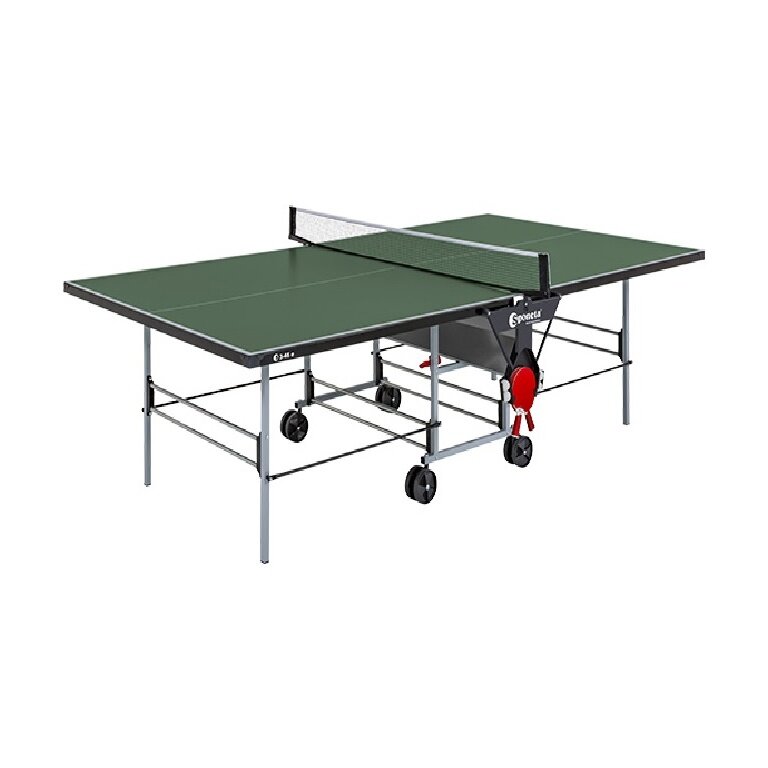 Sponeta Stół do tenisa stołowego na zewnątrz S3-46e (płyta melaminowa 5mm, odporna na warunki atmosferyczne, w tym siatka) zielony