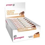 Sponser Crunchy Protein Batony (ponad 30% zawartości białka, tylko 1,8g cukru na batonik) Orzechy/Karmel 12x50g Pudełko