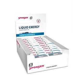 Sponser Liquid Energy Salty Saszetki (Żel węglowodanowy dla długotrwałego dostarczania energii) 40x35g Box