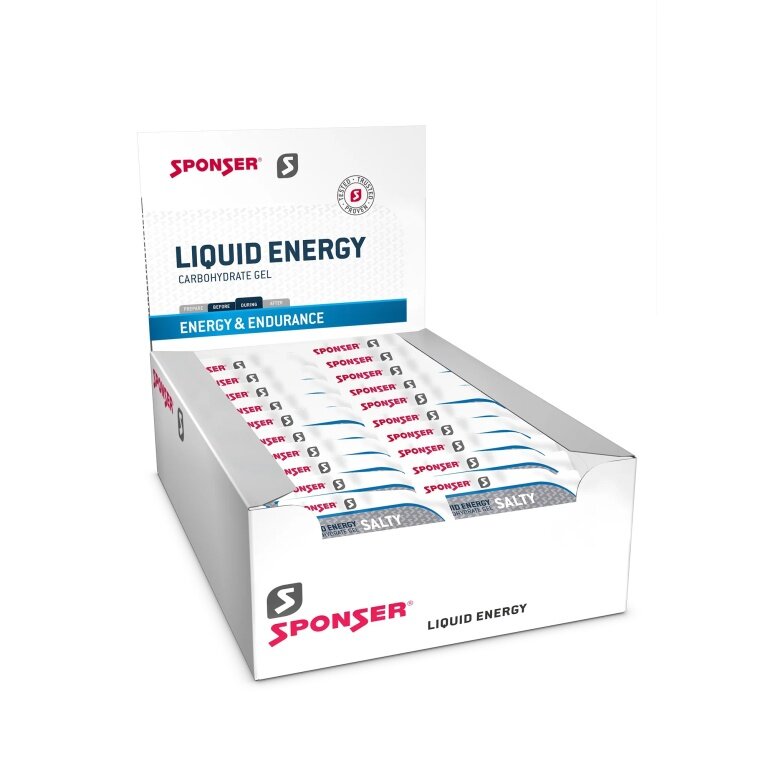 Sponser Liquid Energy Salty Saszetki (Żel węglowodanowy dla długotrwałego dostarczania energii) 40x35g Box
