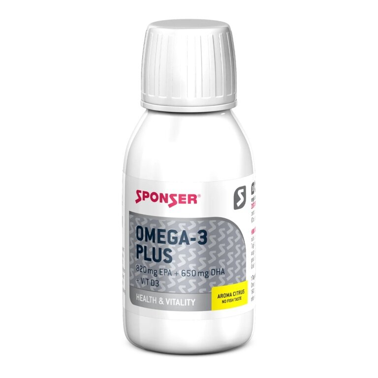 Sponser Omega-3 Plus (wysokodawkowany olej rybny Omega 3 plus witamina D3) Cytrus 150ml butelka
