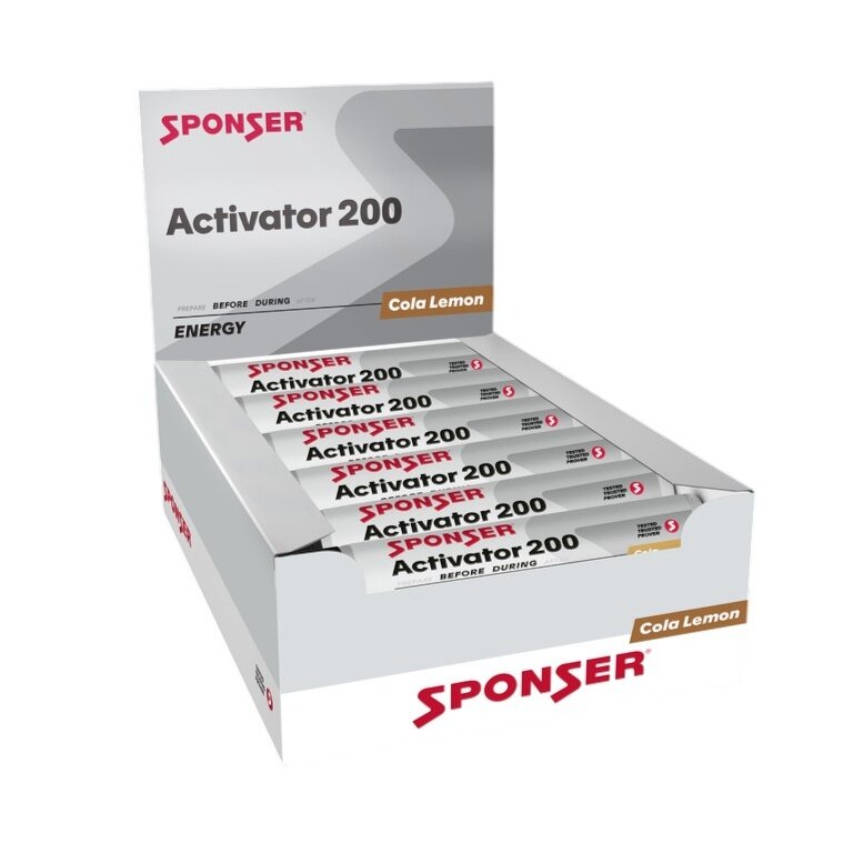 Sponser Activator 200 Ampułek (dla uwagi i koncentracji, z 200mg kofeiny) Cola-Cytryna 30x25ml - Pudełko