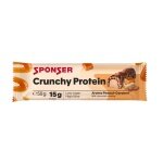 Sponser Crunchy Protein Batony (ponad 30% zawartości białka, tylko 1,8g cukru na batonik) Orzechy/Karmel 12x50g Pudełko