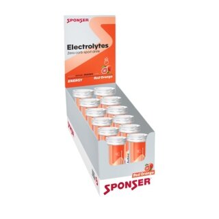 Sponser Elektrolity Krwawa Pomarańcza (Zero-Carb Napój Sportowy z Elektrolitami) 12x10 Tabletek W pudełku