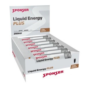 Sponser Energy Liquid PLUS Gel (Żel węglowodanowy z kofeiną i tauryną) Cola/Cytryna 18x70g Box