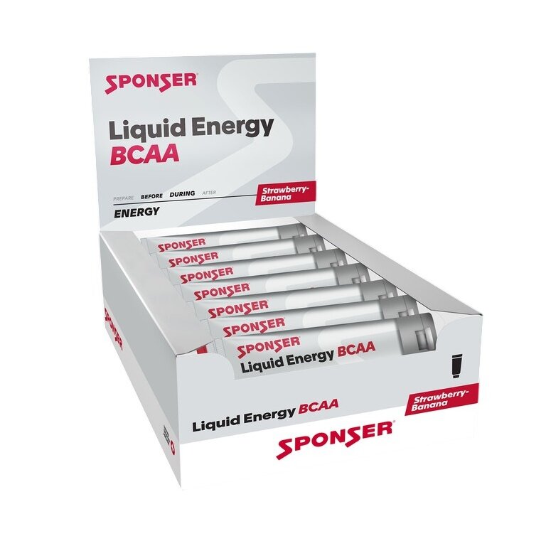 Sponser Liquid Energy BCAA Żel w Tubie (Żel węglowodanowy z BCAA) Truskawka/Banan 18x70g Box