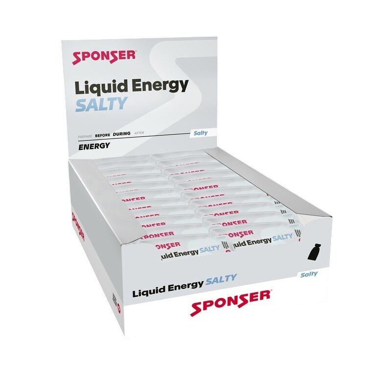 Sponser Liquid Energy Salty Saszetki (Żel węglowodanowy dla długotrwałego dostarczania energii) 40x35g Box