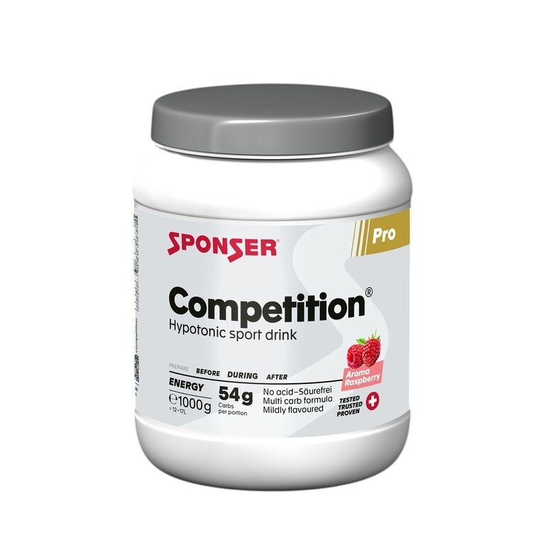 Sponser Napój sportowy Energy Competition (bezkwasowy, hipotonowy) Malina 1000g puszka
