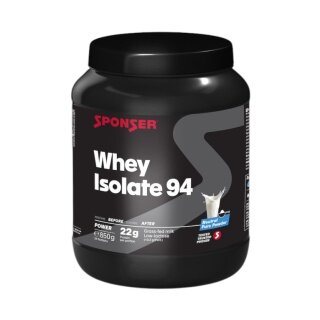 Sponser Whey Isolate 94 Proszek białkowy (czyste izolaty białka serwatkowego CFM, maks. zawartość białka, bez laktozy) Neutralny 850g puszka