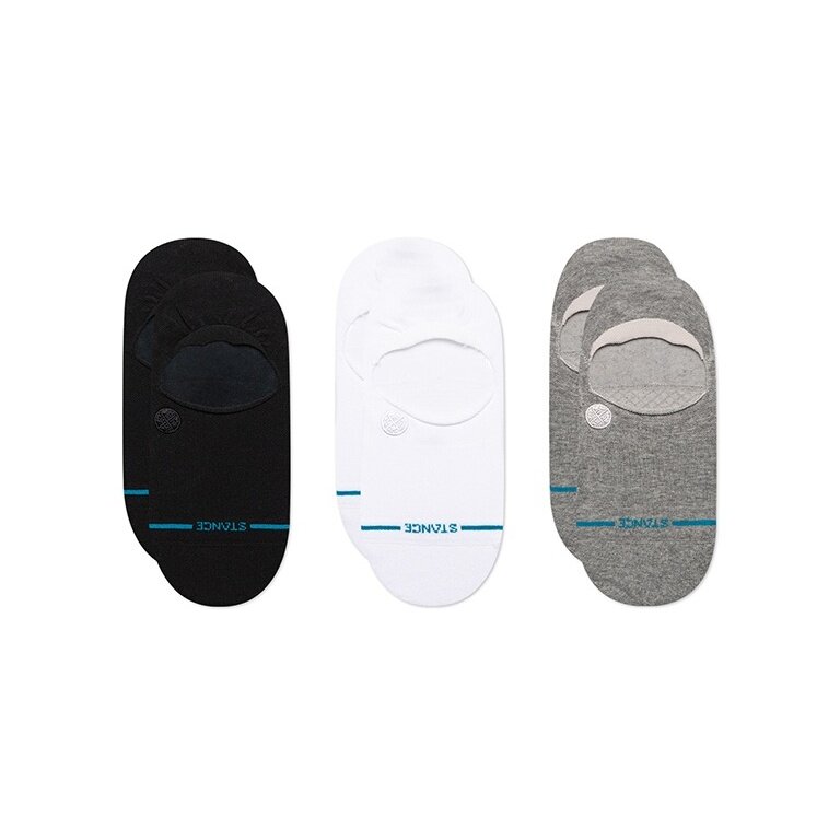 Stance Skarpetki No Show Icon czarne/białe/szare - 3 pary