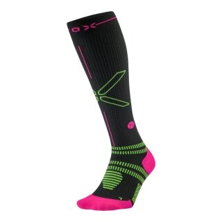 Skarpety biegowe STOX Energy Socks Kompresyjne (wspomagają krążenie) w kolorze węgorzowym/fuksjowym dla kobiet - 1 para