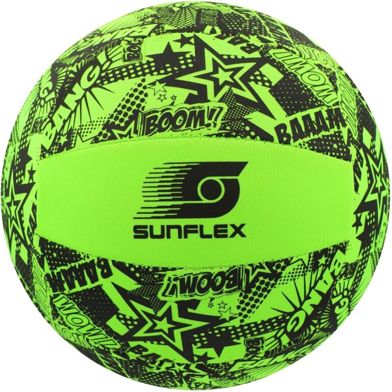 Sunflex Volleyball Plażowy i Funball Neopren (Rozmiar 5) Funky Boom zielony - 1 piłka