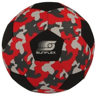 Sunflex Piłka nożna Neopren (Rozmiar 5) Camo czerwony - 1 piłka