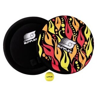 Sunflex Wurfspiel Skilly Set Fireworks - elastyczne pętle na palce, neopren czarny/czerwony/żółty - 1 zestaw