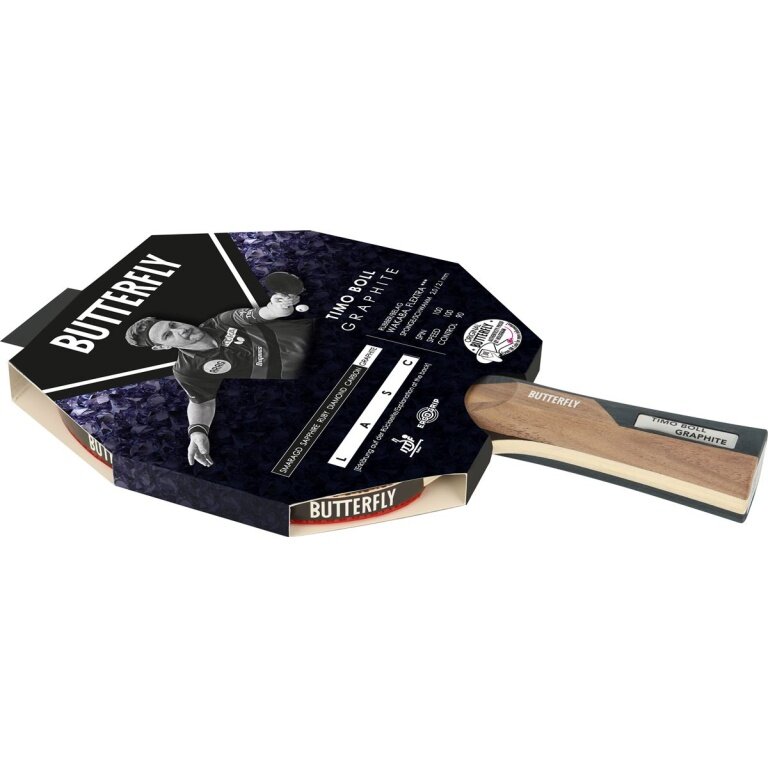 Raketa do tenisa stołowego Butterfly Timo Boll Graphite (Flextra 2,1 mm i Wakaba 2,0 mm) - 1 rakieta