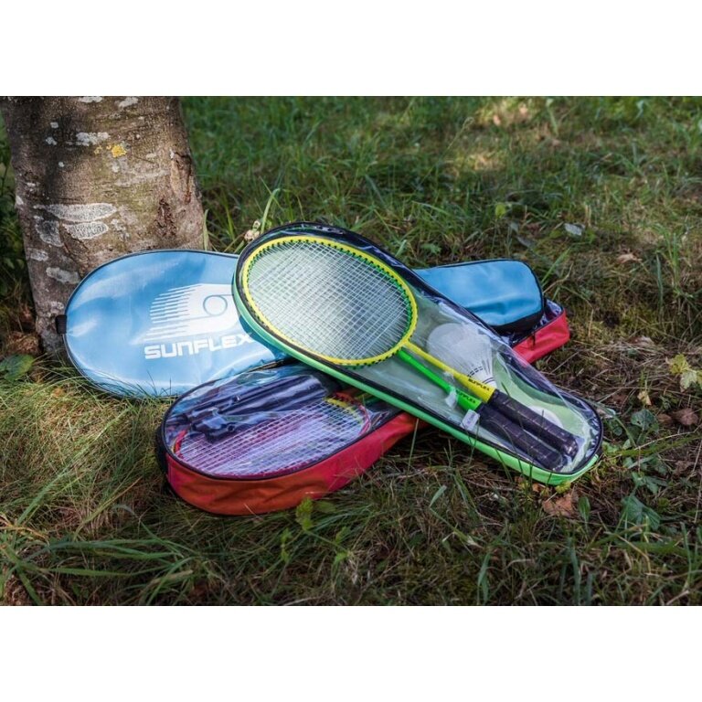 Zestaw do badmintona Sunflex MATCH JUNIOR (2x rakiety, 2x lotki, 1x torba)
