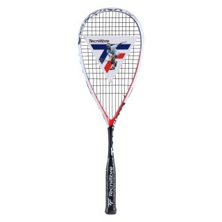 Tecnifibre Rakieta do squasha Carboflex 130 Airshaft 130g/wyważona na głowę czarna/biała - naciągnięta -