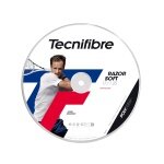 Tecnifibre Sznur tenisowy Razor Soft (Trwałość+Uniwersalny) w kolorze węglowym 200m rolka