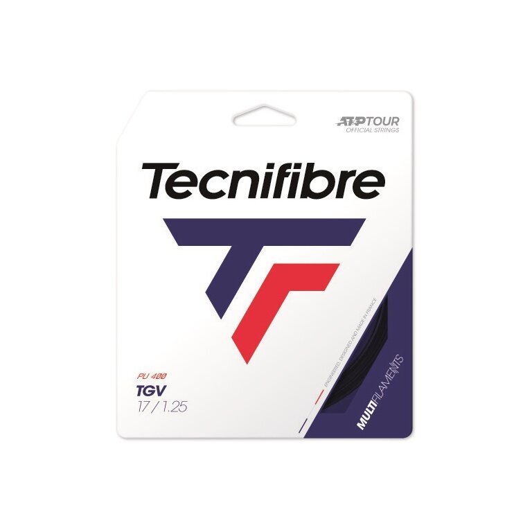 Tecnifibre Sznur tenisowy TGV (Ochrona ramion+Dotyk) czarny 12m Zestaw