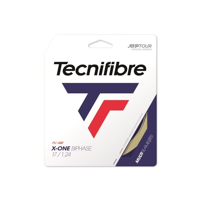 Tecnifibre Sznur tenisowy X-One Biphase (Touch+Power) naturalny 12m Zestaw