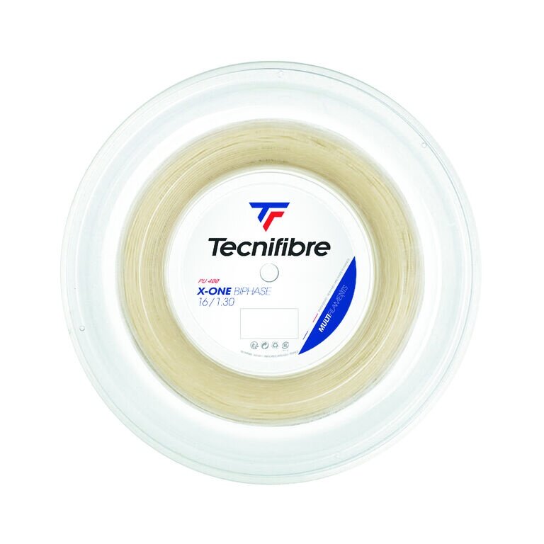 Tecnifibre Sznurki tenisowe X-One Biphase (Touch+Power) naturalny 200m rolka