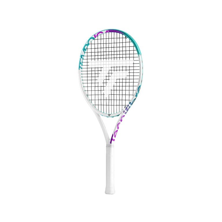 Tecnifibre dziecięca rakieta tenisowa Tempo Iga 26in/250g (11-14 lat) 2025 biała/fioletowa - naciągnięta -