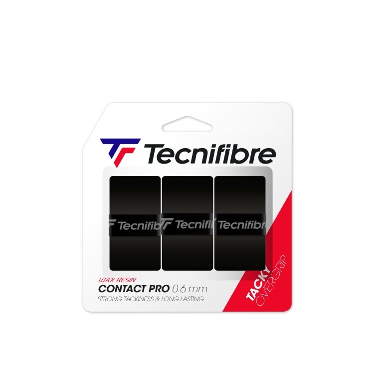 Tecnifibre Overgrip Contact Pro 0.6mm (Chwytność) czarny 3 szt.
