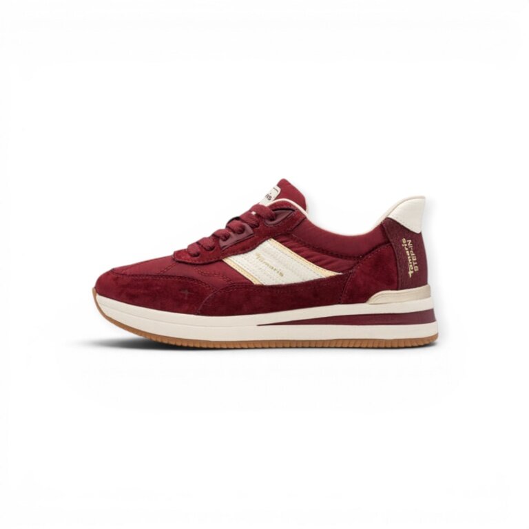 Tamaris Wide Fit Sneaker (Skóra/Tkanina/Syntetyk) 8-83703-47 czerwony żurawinowy Damskie