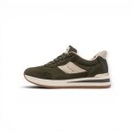 Tamaris szerokie sneakersy (skóra/tekstylia/synteza) 8-83703-47 ciemnozielone damskie