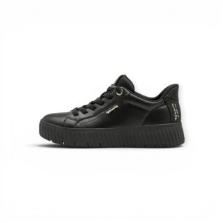 Tamaris szerokie sneakersy (skóra/tekstylia/synteza) 8-83720-45 czarne damskie