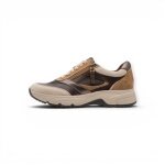 Sneakers Tamaris (mix materiałów, z bocznym zamkiem błyskawicznym) 8-83705-45 camelowy brąz damskie