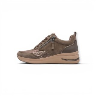 Sneakers Tamaris (mix materiałów) 8-73714-43 taupe/brązowy damskie