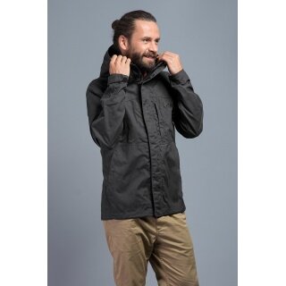 Tatonka Kurtka przejściowa Jesper z kapturem z mieszanki bawełny ciemnoszara męska