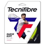 Nawlekanie z użyciem struny tenisowej Tecnifibre Razor Soft limonkowo-żółtej