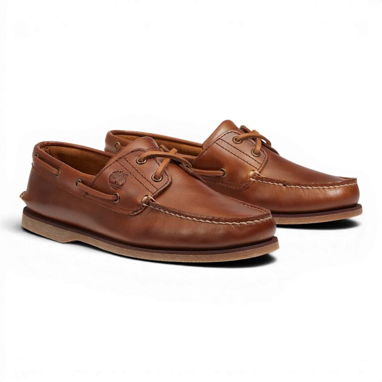 Buty żeglarskie Timberland Classic 2-Eye Boat (skóra premium) sahara brązowe męskie