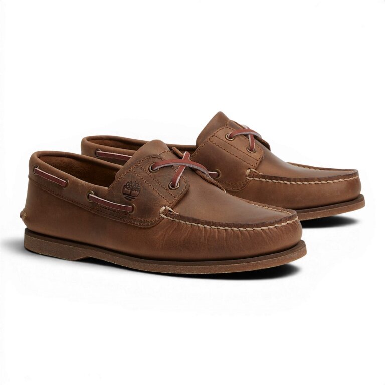 Timberland Buty żeglarskie Classic 2-Eye Boat (Premium skóra) brązowe męskie