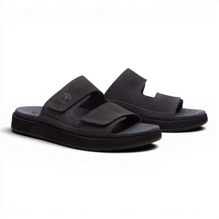Sandały Timberland Casco Cove Slide (skóra premium) ciemnoszare męskie